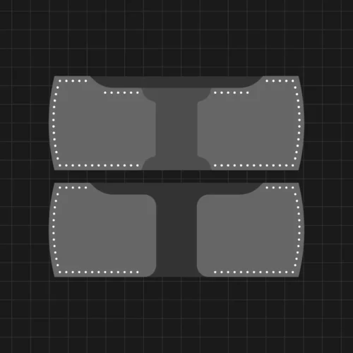 4 Card Pockets & Cash Wallet Pattern (PDF Template)