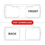 Bifold Wallet 4 Card Pockets & Cash Pattern (PDF Template)