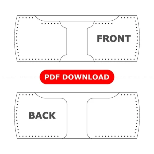 Bifold Wallet 4 Card Pockets & Cash Pattern (PDF Template)