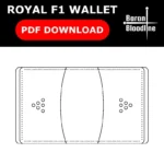 Royal F1 - Minimalist Leather Wallet Pattern (PDF Template)