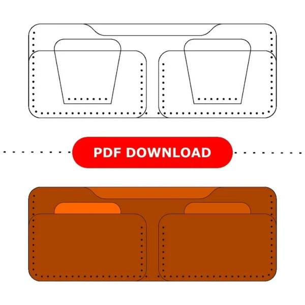 The Dual-Slot Rounded Bi-Fold Wallet Pattern (PDF Template)